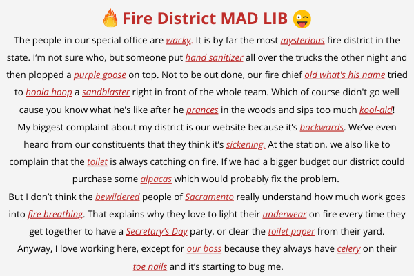 Mad Lib