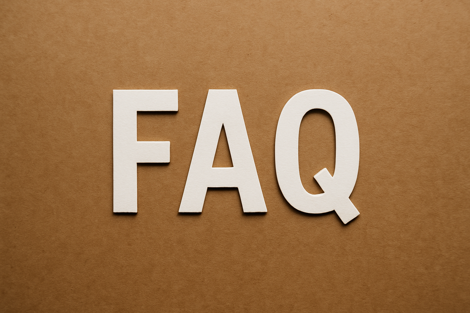 an image with the words FAQ